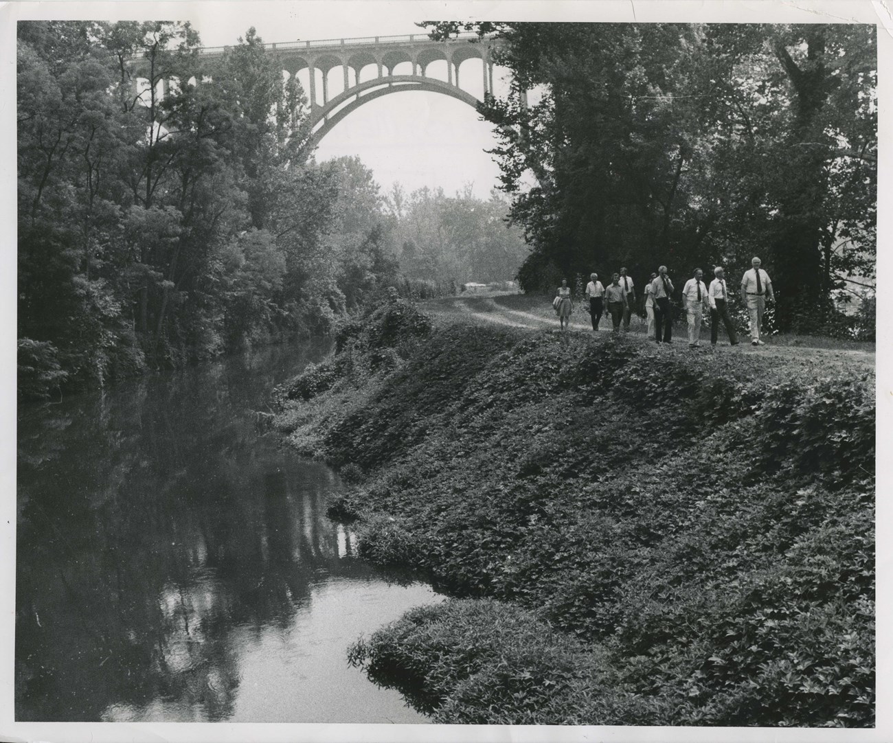 Historic bridge and canal corridor